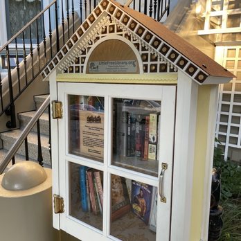 Little Free Library - Notice the Little Free Library picks up the architectural detail of this famous Painted Lady - Community Book Box Near Me - San Francisco, California Little Free Library - Notice the Little Free Library picks up the architectural detail of this famous Painted Lady - Community Book Box Near Me - San Francisco, California