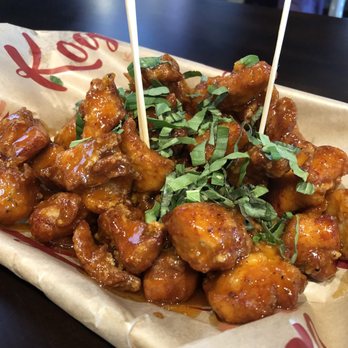 Pike Kitchen - Spicy basil popcorn chicken. Not too spicy for someone with medium tolerance. - Korean Near Me - Rockville, Maryland Pike Kitchen - Spicy basil popcorn chicken. Not too spicy for someone with medium tolerance. - Korean Near Me - Rockville, Maryland