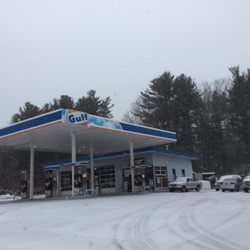Gulf Gas Station - Good quality gas and nice staff (and yes this is in New England so there's snow)