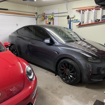The Three Tinters - Tesla Model Y with 33% front and 70% windshield nano-ceramic tint. - Car Window Tinting Near Me - Norcross, Georgia