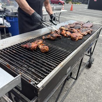 Cafe Noir - The BBQ set up outside - Comfort Food Near Me - Oakland, California