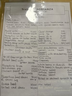 Menu photo 3 Trattoria Sostanza Florence, FI Menu photo 3 Trattoria Sostanza Florence, FI