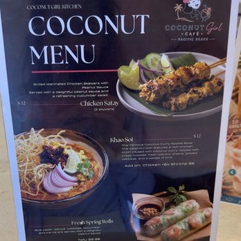 Coconut Girl Cafe - Coconut menu - Thai Near Me - San Diego, California Coconut Girl Cafe - Coconut menu - Thai Near Me - San Diego, California
