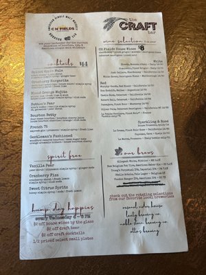 Menu photo 1 CH Fields Craft Kitchen Indiana, PA Menu photo 1 CH Fields Craft Kitchen Indiana, PA