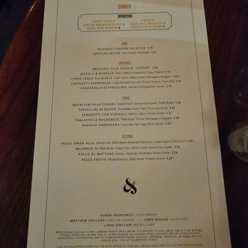 Fox & The Knife - Dinner menu - Wine Bars Near Me - Boston, Massachusetts