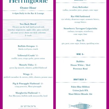 Herringbone Waikiki - HH menu. - Seafood Near Me - Honolulu, Hawaii