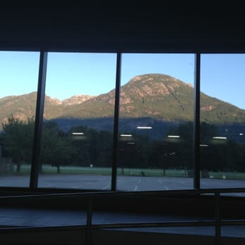 Brennan Park Recreation Centre - View from Hot Tub. - Recreation Centers Near Me - Squamish, British Columbia Brennan Park Recreation Centre - View from Hot Tub. - Recreation Centers Near Me - Squamish, British Columbia