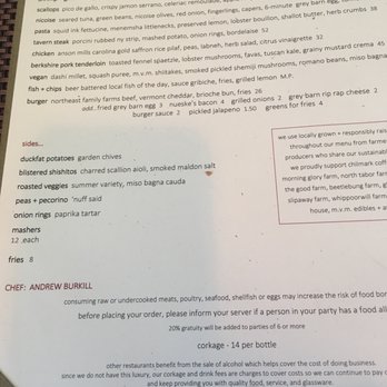 Chilmark Tavern - More menu - New American Near Me - Chilmark, Massachusetts