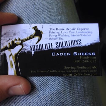Absolute Solutions - Handyman Near Me - Paragould, Arkansas Absolute Solutions - Handyman Near Me - Paragould, Arkansas