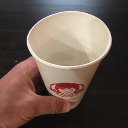 My empty drink I paid for
