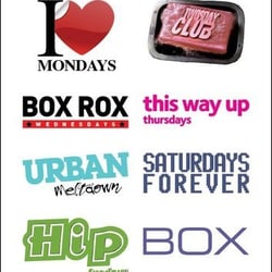The Box - All of the various club nights "from website"