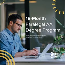 South Coast College - Quality Education. Live Online Classes. Focused Instruction. Are you ready to start your journey to becoming a Paralegal?