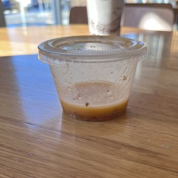 Chipotle Mexican Grill - Portion of dressing they are now serving.  1 Tablespoon! - Fast Food Near Me - Diamond Bar, California
