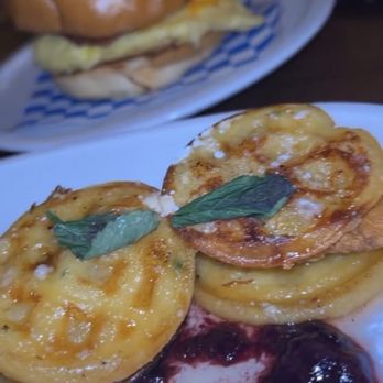 Lady Blue - Chicken and waffles sliders, Bacon egg and cheese sandwich - Cocktail Bars Near Me - New York, New York Lady Blue - Chicken and waffles sliders, Bacon egg and cheese sandwich - Cocktail Bars Near Me - New York, New York