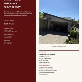 Safehaven Fire - IBHS and NFPA fire risk assessments for properties. Reports detail specific steps homeowners can take to make their home safer from wildfire - Fire Protection Services Near Me Safehaven Fire - IBHS and NFPA fire risk assessments for properties. Reports detail specific steps homeowners can take to make their home safer from wildfire - Fire Protection Services Near Me