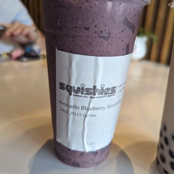 Squishies Bubble Tea - Avocado blueberry - Bubble Tea Near Me - Dallas, Texas