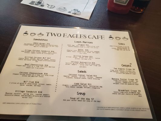 Menu photo 2 Two Eagles Cafe Philadelphia, PA Menu photo 2 Two Eagles Cafe Philadelphia, PA
