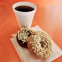 Alvernon Donut Shop - Double Chocolate and Maple with nuts