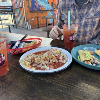Mr Clamato - Chavelas, ceviche de pescado, tacos gobernador + happy customers! - Mexican Near Me - Bakersfield, California