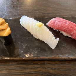 Toro, squid, uni Toro, squid, uni
