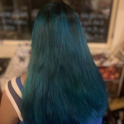 Beauty By Lexi - Dark root melt to vivid teal