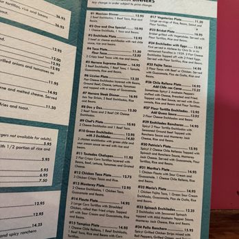 Casa Herrera - Menu - Mexican Near Me - Abilene, Texas
