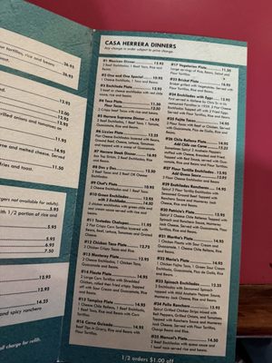 Menu photo 4 Casa Herrera Abilene, TX