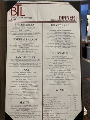 Menu photo 5 Bay Tower Lounge San Diego, CA Menu photo 5 Bay Tower Lounge San Diego, CA