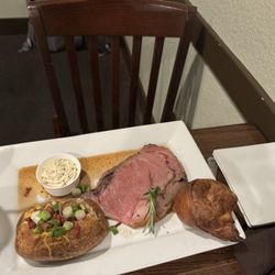 Jeffrey's Prime Rib & Lobster - 8oz prime with loaded potato
