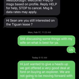 Text string from a terrible salesman