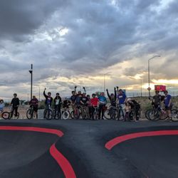 Fat Tire Cycles - Foothills - Fat Tire crew at opening evening for Los Altos park