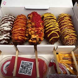 Two Hands Fresh Corn Dogs - All this for $20!! Great variety too.