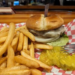 Ghost Hole Public House - Mushroom burger and fries!!