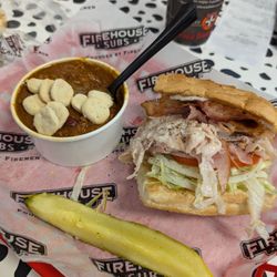 Firehouse Subs - Small turkey sub with double turkey and cup o chili
