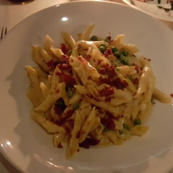 Dolce Italian - GARGANELLI PROSCIUTTO E PISELLI - delicious!! - Italian Near Me - Miami Beach, Florida