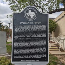 Paris Post Office Historical Marker - Paris Post Office Historical Marker