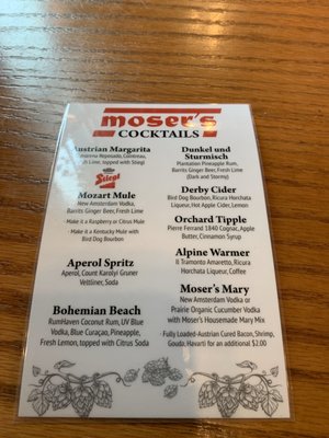 Menu photo 2 Moser's Austrian Cafe New Carlisle, IN