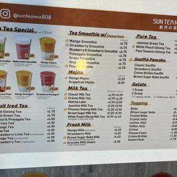 Sun Tea Mix - Menu - Bubble Tea Near Me - Honolulu, Hawaii
