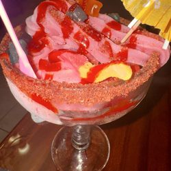 Restaurant El Charro - Soft serve strawberry margarita...