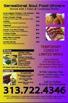 Menu photo 3 Clayton's Kitchen Inkster, MI