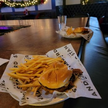 The Standard Tavern - PB&J burger with fries - American Near Me - Las Vegas, Nevada The Standard Tavern - PB&J burger with fries - American Near Me - Las Vegas, Nevada