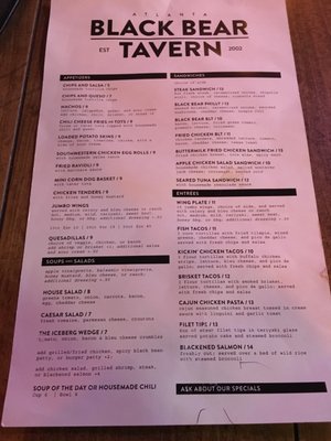 Menu photo 6 Black Bear Tavern Atlanta, GA Menu photo 6 Black Bear Tavern Atlanta, GA