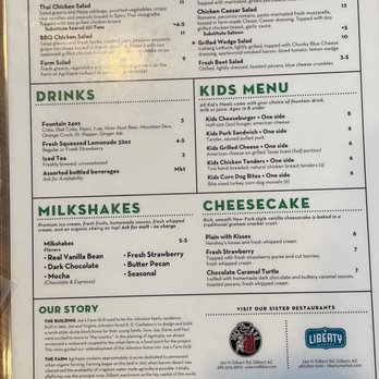 Joe's Farm Grill - Menu - American Near Me - Gilbert, Arizona Joe's Farm Grill - Menu - American Near Me - Gilbert, Arizona