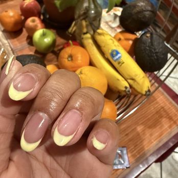 Pink Polish Nails - Ring and middle finger - Nail Salons Near Me - National City, California Pink Polish Nails - Ring and middle finger - Nail Salons Near Me - National City, California