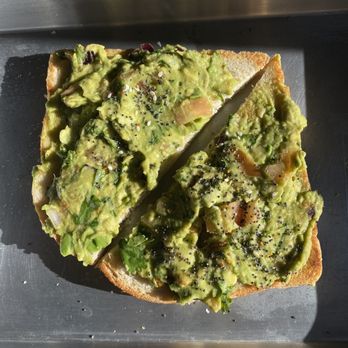 Kali’s Garden - Avocado toast (comes with 3 slices but we ate one before taking the photo). - Vegan Near Me - Julian, California Kali’s Garden - Avocado toast (comes with 3 slices but we ate one before taking the photo). - Vegan Near Me - Julian, California