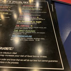 Niffer's Place Lake Martin - Menu