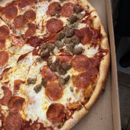 Pepperoni Pizza with sausage