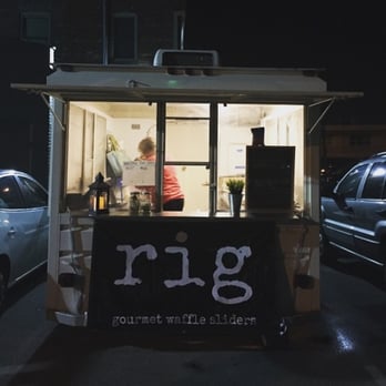 Rig - the warm glow of a nighttime waffle wagon - Caterers Near Me