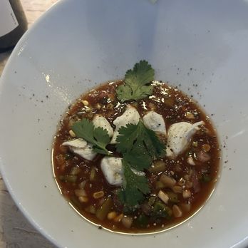 Eat: An American Bistro - spicy soup with crab - New American Near Me - Virginia Beach, Virginia Eat: An American Bistro - spicy soup with crab - New American Near Me - Virginia Beach, Virginia