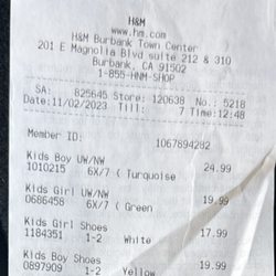 H&M - Underwear purchase 1 day ago